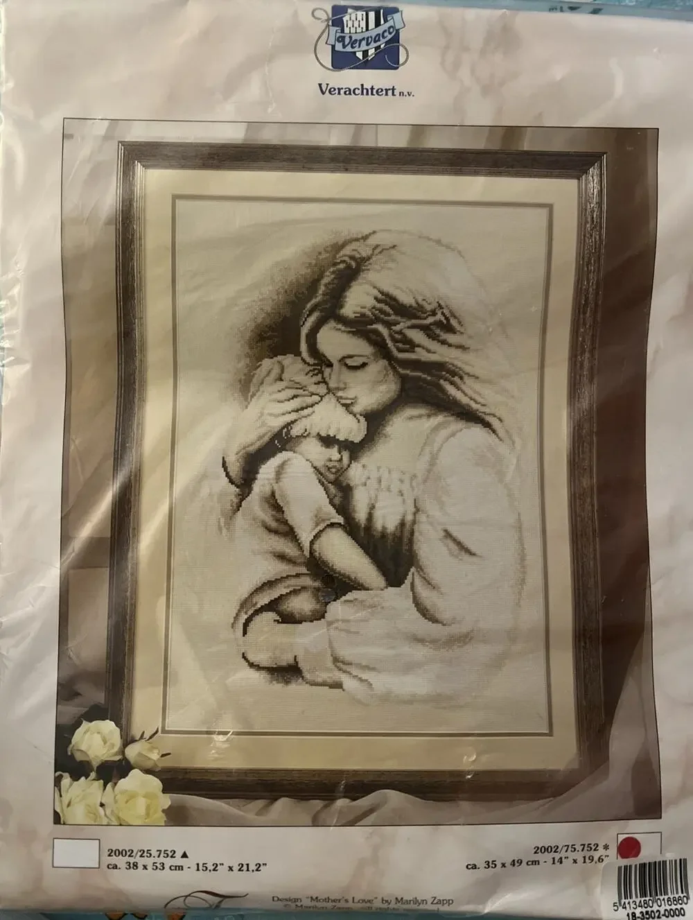 Vintage DMC Counted Cross Stitch Mother's Love Mother & Baby Kit